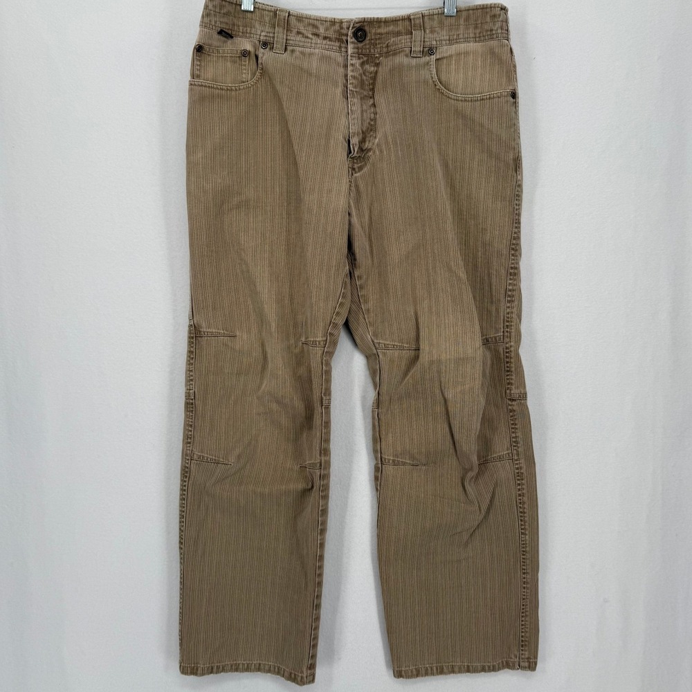 Kuhl Corduroy Utility Pants Mens 34x30 Tan Articulated‎ Knee Workwear Straight